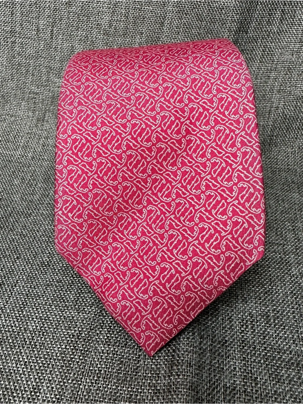 Vineyard Vines Puritan Cape Cod Tie Extra Long XL Red Pink Map Print 65.5”